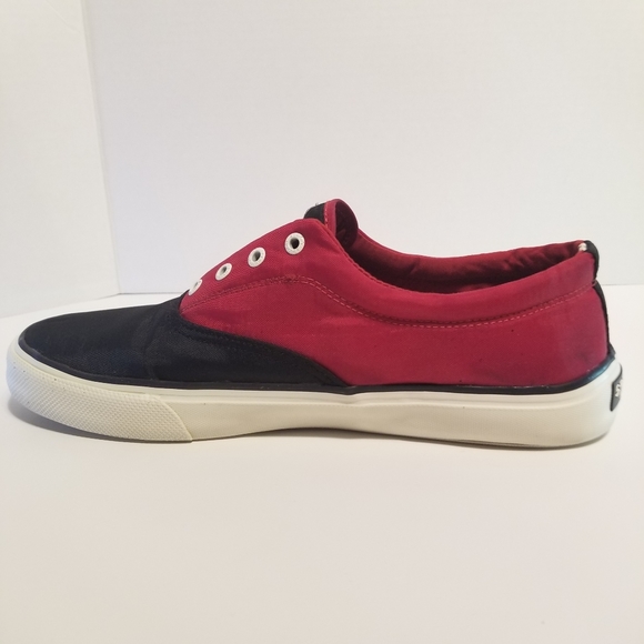 Sperry - Mens Cloth Shoes - Red/Black Size 11 1/2 - Picture 9 of 13